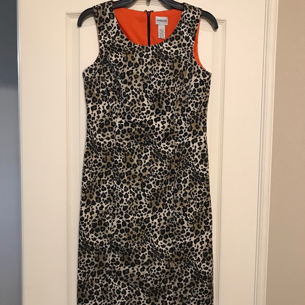 Chico's Cheetah Sheath Dress